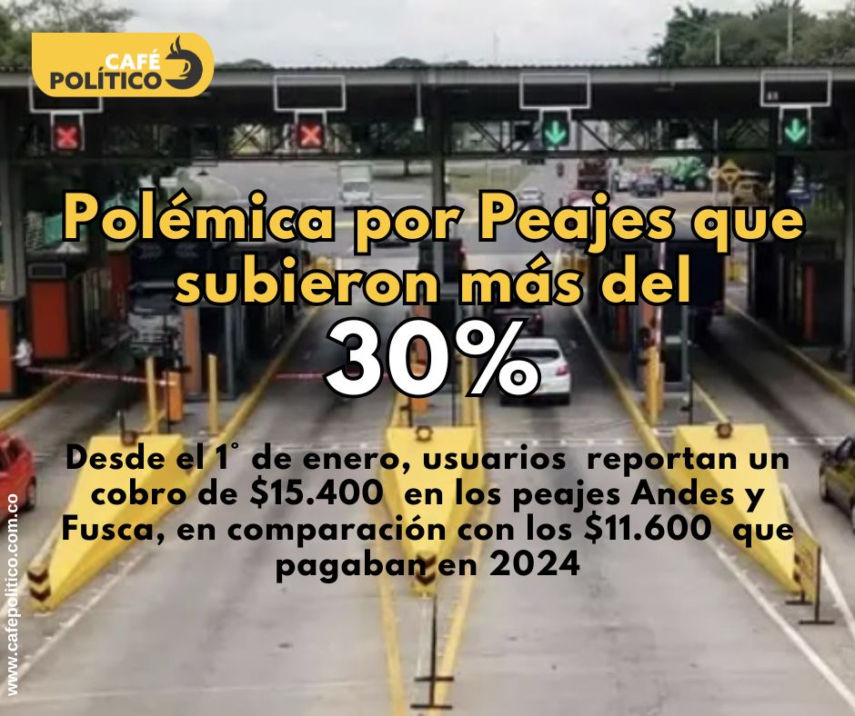 Polémica por Peajes que subieron más del 30%