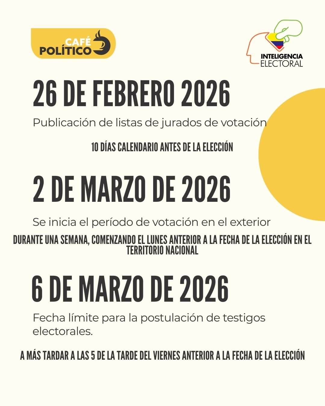 Registraduría Nacional Revela el Calendario Electoral para Elecciones ...