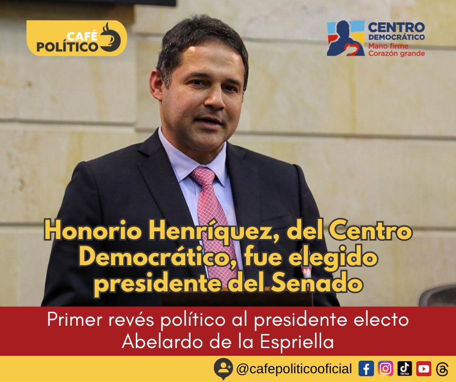 El uribismo recupera la Presidencia del Senado: Honorio Henríquez derrota al candidato de Abelardo de la Espriella
