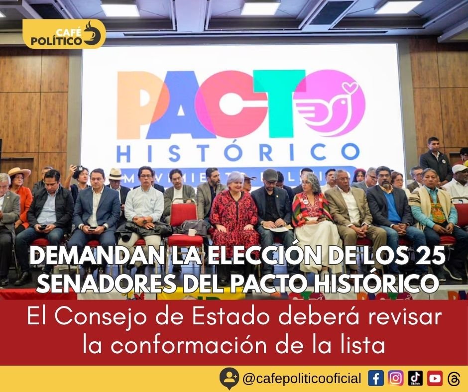Demandan la elección de los 25 senadores del Pacto Histórico: el Consejo de Estado deberá decidir si hubo irregularidades en la lista