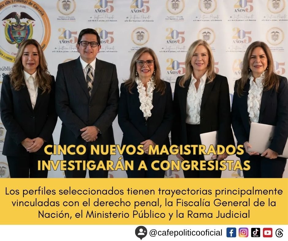 Corte Suprema elige cinco nuevos magistrados que investigarán a congresistas: estos son sus perfiles