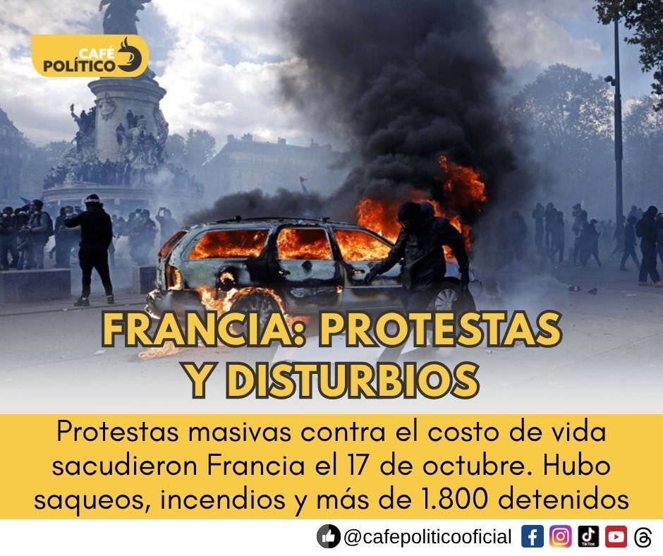 Protestas en Francia: disturbios, saqueos y cientos de detenidos