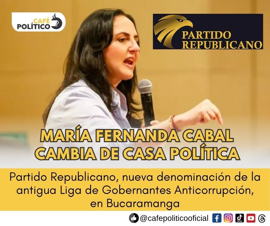 María Fernanda Cabal llega al Partido Republicano y asume el liderazgo de la nueva colectividad