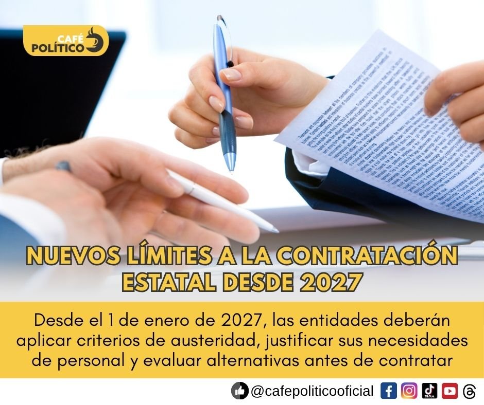 Gobierno limita nuevos contratos de prestación de servicios desde 2027